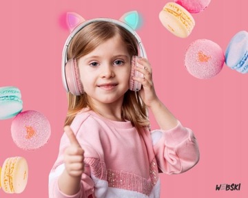 НАУШНИКИ ДЕТСКИЕ МАЛЕНЬКИЕ НАКЛАДНЫЕ С ОСВЕЩЕНИЕМ УШЕЙ