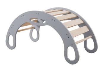 Houpačka Montessori houpací lehátko- dětské hřiště , kids mdf šedá barva
