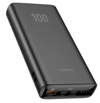 Внешний аккумулятор Powerbank VEGER T100 20 000 мАч LCD Quick Charge PD 100 Вт