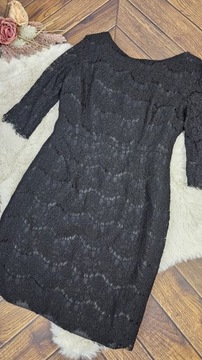 Sukienka damska mała czarna koronkowa r 40