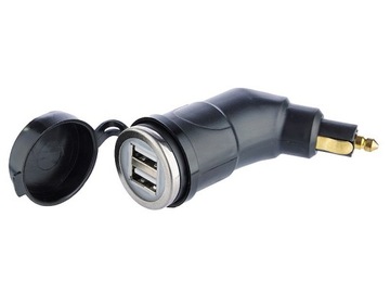 Ładowarka 2x USB 3.3A z wtyczką DIN