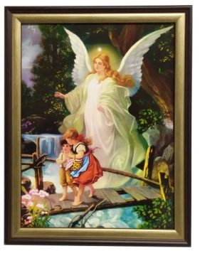 RELIGIJNY ŚWIĘTY OBRAZ 36X46 ANIOŁA ANIOŁKA STRÓŻA