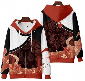 Genshin Impact Kaedehara Kazuha Bluza z kapturem