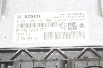 0261S06494 JEDNOTKA MOTORU 1.4 VTI 70 2014 PEUGEOT 208