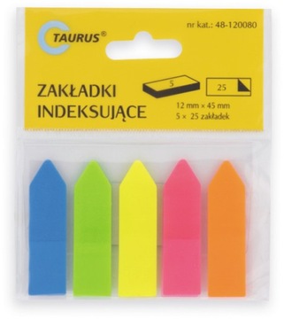 Zakładki, znaczniki indeksujące strzałki 12x45mm