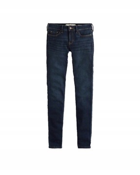 rurki skinny HOLLISTER abercrombie W24 XXS granat