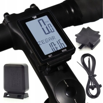 BEZPRZEWODOWY LICZNIK ROWEROWY PODŚWIETLANY 15 FUN CZARNY