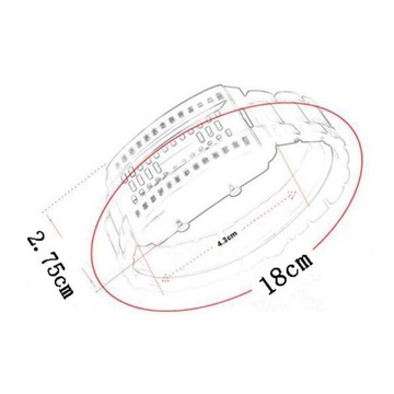 ZEGAREK BRANSOLETA BINARNY LED LEDOWY METALOWY ELEKTRONICZNY DAMSKI MĘSKI