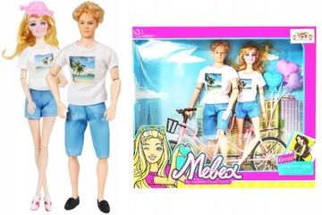 БОЛЬШОЙ НАБОР ИЗ 2 КУКЛ + ТАНДЕМНЫЙ ВЕЛОСИПЕД И АКСЕССУАРЫ ХИТ