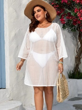 SHEIN BEACH КИМОНО ПЛЮС РАЗМЕР БЕЛОЕ 48 1VXB