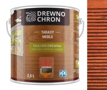 DREWNOCHRON МАСЛО ДЛЯ ДЕРЕВЯННОЙ ТЕРРАСНОЙ МЕБЕЛИ 2,5 Л МЕРБАУ