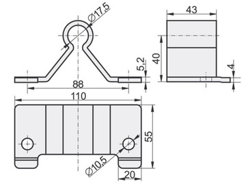 НОЖКА РЫЧАГА ВОРОТ 4 мм KOWAL Комплект втулок, болты
