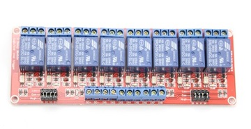 modRL08_ISO moduł mocy z ośmioma przekaźnikami 5V