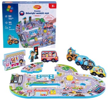 Zestaw miękkie puzzle dźwięki wokół nas Miasto DG 82337 DUMEL LS