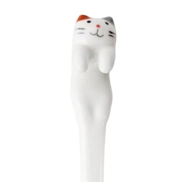 Wisząca łyżeczka do kawy Śliczna ceramiczna pomarańczowo-szara