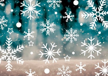 NAKLEJKI ŚWIĄTECZNE OZDOBY na okno szybę ŚNIEŻYNKI