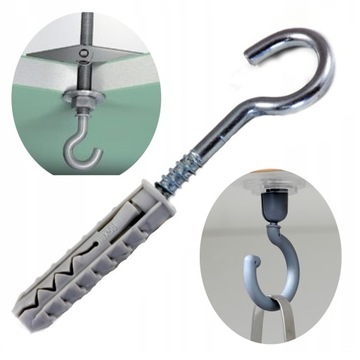 Kołek rozporowy WKRĘT RAMOWY z hakiem sufitowym HAK SUFITOWY 8x40mm 100szt