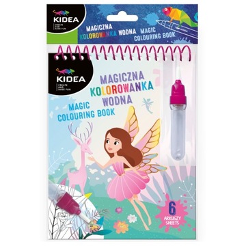MAGICZNA WIELORAZOWA KOLOROWANKA WODNA + PISAK MAGIA WROŻKA