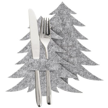 2x Pokrowiec ŚWIĄTECZNY etui mata podkładka na sztućce stół choinka