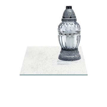 SZKLANA PODSTAWKA POD ZNICZE 25x25cm Granit 40e