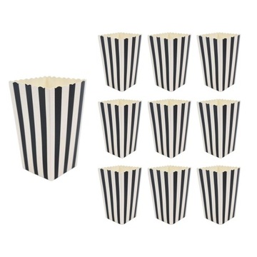 Небольшие бумажные коробки попкорна конфеты кладут в коробку 5кс7кс11.5км устранимая черная нашивка 10кс