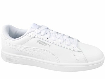 PUMA SMASH 3.0 JR 392031 02 BUTY DAMSKIE TRAMPKI TENISÓWKI BIAŁE SKÓRZANE