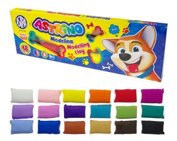 Modelina szkolna 18 kolorów Astrino