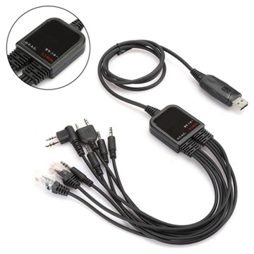 USB-кабель для программирования 8 в 1 для радиостанций Baofeng, Kenwood, Icom, Motorola