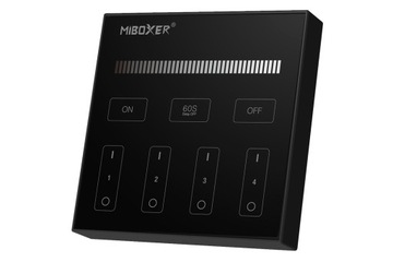 Czarny Panel dotykowy ścienny MIBOXER B1-B / pilot 4-strefowy mono / do LED