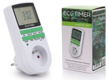 Programator Czasowy Timer Cyfrowy Włącznik Prądu Tygodniowy Polskie Menu PL