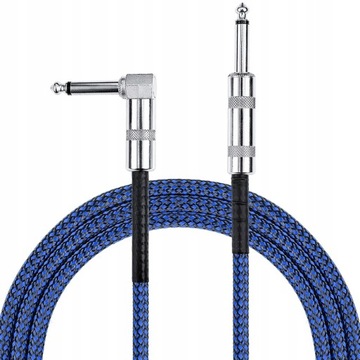 Kabel do gitary elektrycznej mono, pleciony, pros