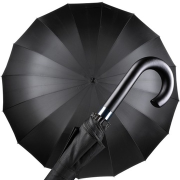 Parasol parasolka automat włókno czarny klasyczny