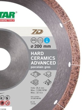 АЛМАЗНЫЙ ДИСК DISTAR 200 ММ ДЛЯ КЕРАМИЧЕСКОЙ ПОКРЫТИЯ