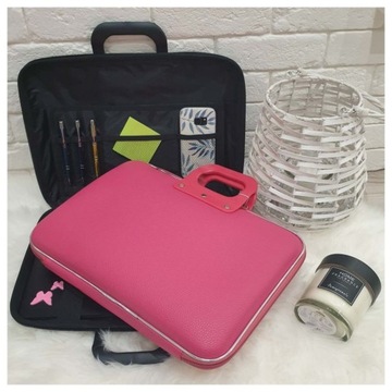 Сумка для ноутбука Розовый Dell Toshiba 15 дюймов кожаный портфель с ручкой