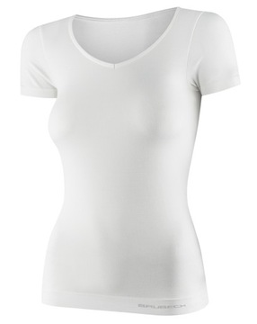 BRUBECK DAMSKA KOSZULKA TERMOAKTYWNA WEŁNA MERYNOS COMFORT MERINO KREMOWY L