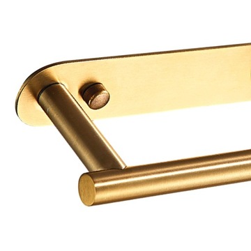 Держатель для рулонов туалетной бумаги. Современная массивная подставка для хранения из матового золота.