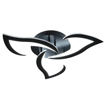 СОВРЕМЕННАЯ ЛЮСТРА, СВЕТОДИОДНЫЙ ПОТОЛОЧНЫЙ СВЕТИЛЬНИК, ЧЕРНЫЙ, 36ВТ, 6000К, ДЛЯ ГОСТИНОЙ