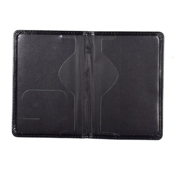 Unisex Interpol Passport Cover Black PU Leather Wallet Travel Accessories
