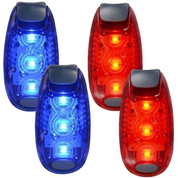 4 szt. Lampka LED bezpieczeństwa dla biegaczy, rowerów, psów, dzieci