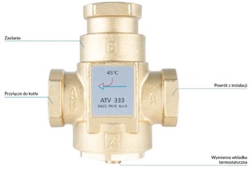 ТЕМПЕРАТУРНЫЙ КЛАПАН ATV 333 DN25 1