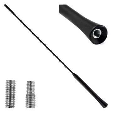 ANTENA SAMOCHODOWA MASZT 41 CM 5/6MM Z ADAPTEREM