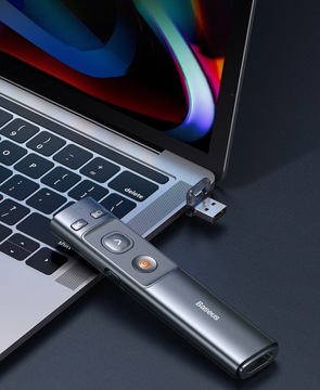 МНОГОФУНКЦИОНАЛЬНАЯ ЛАЗЕРНАЯ УКАЗКА BASEUS ДЛЯ ПРЕЗЕНТАЦИИ ПУЛЬТ ДИСТАНЦИОННОГО УПРАВЛЕНИЯ ДЛЯ НОУТБУКА USB-C