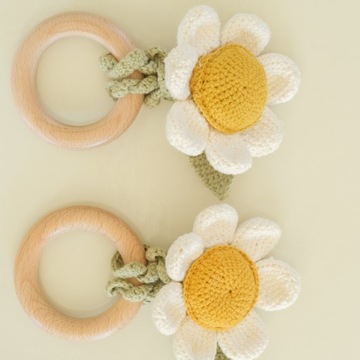 ZESTAW PREZENTOWY- GRZECHOTKA KWIAT HANDMADE + SZCZOTKA NA CIEMIENIUCHĘ