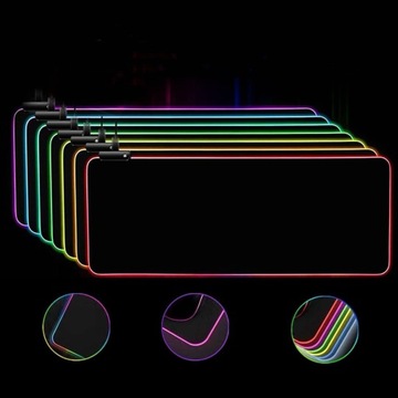 ИГРОВОЙ КОВРИК ДЛЯ МЫШИ со светодиодной подсветкой RGB, 7 ЦВЕТОВ