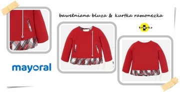 ZAPINANA BAWEŁNIANA BLUZA & KURTKA RAMONEZKA 2558 MAYORAL 74 cm