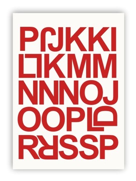 Красный Алфавит, Цифры 50мм, самоклеющиеся