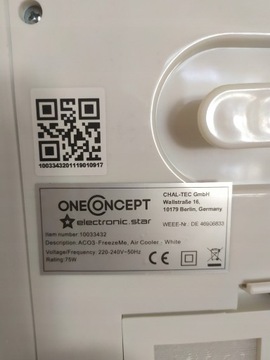 Кондиционер OneConcept Freeze Me 75 Вт