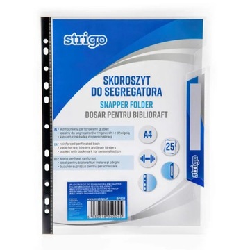 Skoroszyt do segregatora A4 transparentny STRIGO