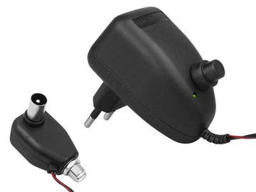 Zasilacz antenowy regulowany 12V wtyk F DVB-T