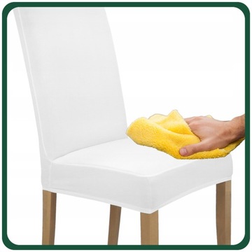 НАБОР ИЗ 6 ШТ. Чехлы НА СТУЛ, БЕЛЫЕ, ГИБКИЕ, УНИВЕРСАЛЬНЫЕ